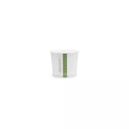 Pots carton DELI 8oz 240ml compostable celulose blanc - diam90mm